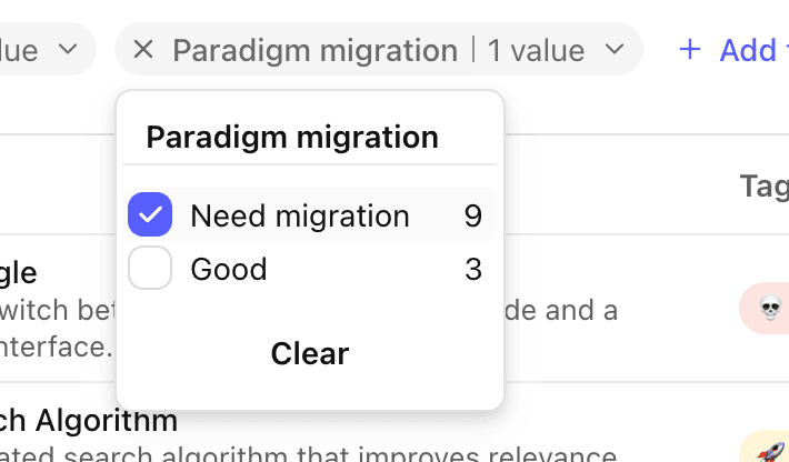 Migration filter