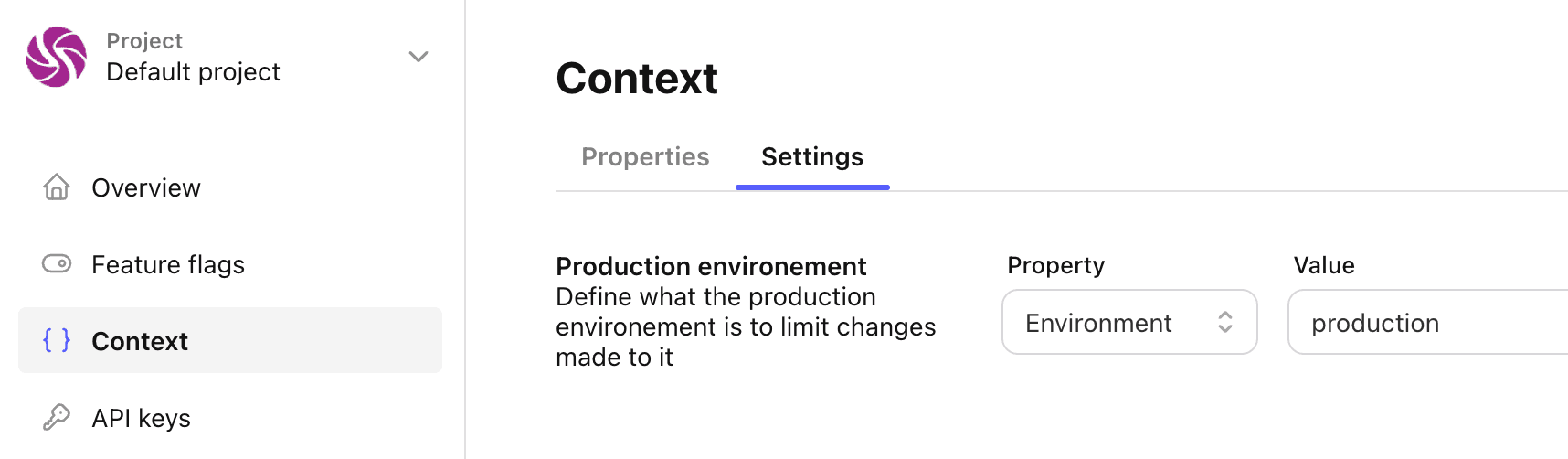 Production env settings