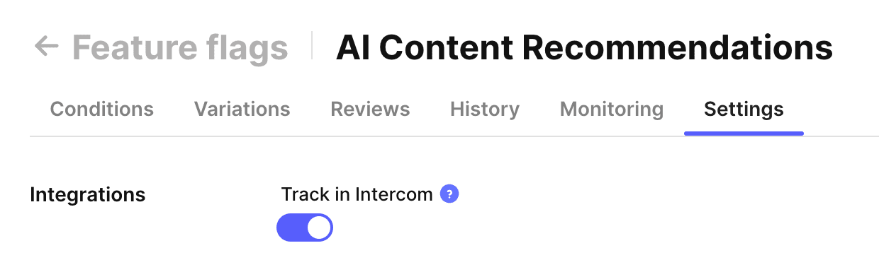 Track in intercom option