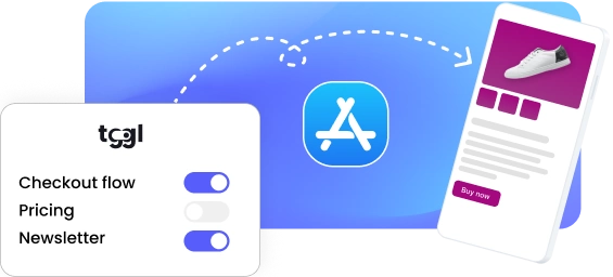 Bypass of the app store review process through feature flags