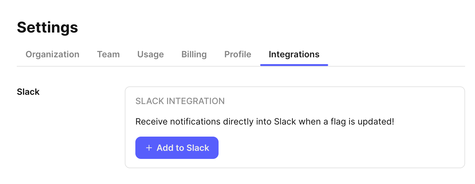 Slack integration